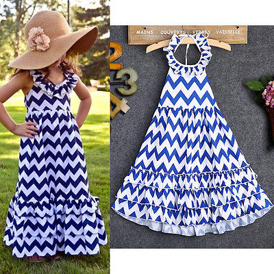 Wave Stripe Long Dress