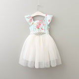 Floral Rhinestones Belt Dress