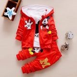 3 Piece Set Hooded Coat Mickey