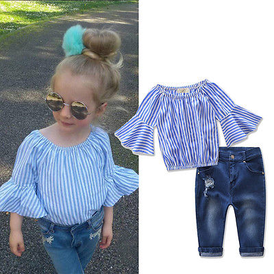 Top Striped + Jeans Set