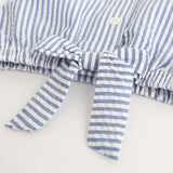 T-shirt Striped+White Short 2Pcs Suits