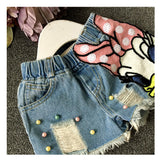 Cartoon Denim Shorts