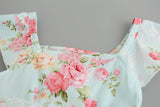 Floral Rhinestones Belt Dress