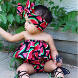 3PCS Watermelon Tank Top+Short+Headband