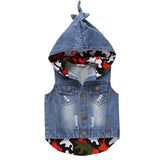 Denim Vest Hooded