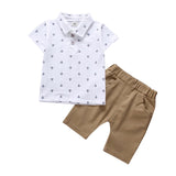 Anchor Set Navy blue White T-Shirts Shorts