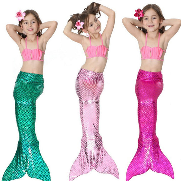Little Mermaid Tail Bikini Costume 3PCS