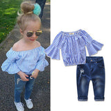 Top Striped + Jeans Set