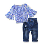 Top Striped + Jeans Set