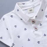 Anchor Set Navy blue White T-Shirts Shorts