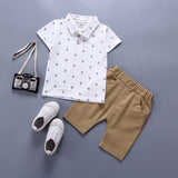 Anchor Set Navy blue White T-Shirts Shorts