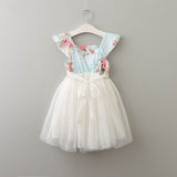 Floral Rhinestones Belt Dress