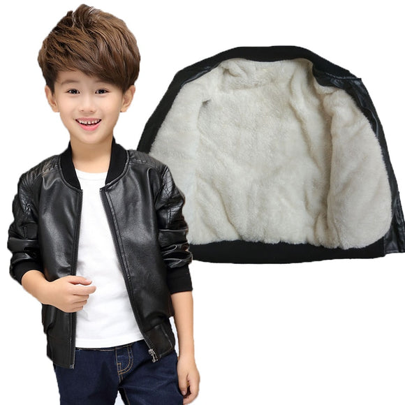 Boys Winter leather jacket