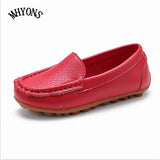 MHYONS 2018 New Fashion Kids shoes all Size 21-30 Children PU Leather Sneakers For Baby shoes Boys/Girls Boat Shoes Slip On Soft