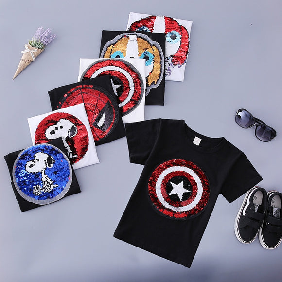 Changing boys T-shirts