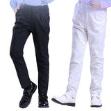 Boys' black white trousers