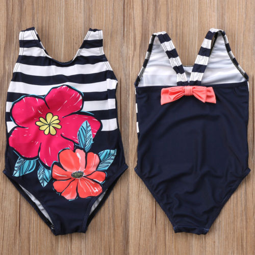 Girls Striped Bikini