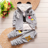 3 Piece Set Hooded Coat Mickey